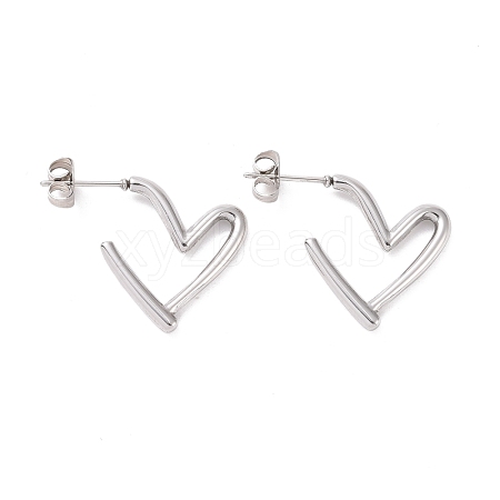 Non-Tarnish 304 Stainless Steel Stud Earring for Women EJEW-F287-01P-1