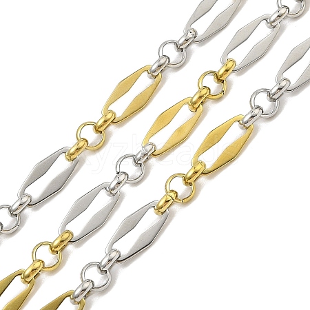 Ion Plating(IP) 304 Stainless Steel Two-Tone Dapped Chains CHS-M006-07PG-1