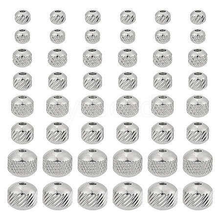 80Pcs 8 Styles 304 Stainless Steel Bead STAS-AR0002-04-1
