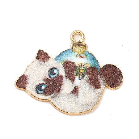 Christmas Alloy Enamel Pendants ENAM-K069-43E-02-1