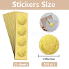 Plastic Self Adhesive Gold Foil Embossed Stickers DIY-WH0211-617-5