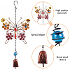 Butterfly Glass & Acrylic Wind Chimes HJEW-WH0042-89-6