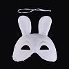 Party Bunny Paper Face Masks AJEW-WH0064-02A-1