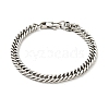 Non-Tarnish 201 Stainless Steel Cuban Link Chains Bracelet for Men Women BJEW-H550-03A-P-1