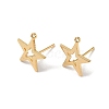 Brass Stud Earring Findings KK-R164-06G-1