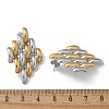 304 Stainless Steel Two Tone Stud Earrings for Women STAS-Z117-03GP-5