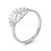 Non-Tarnish 201 Stainless Steel Evil Eye Adjustable Ring for Women RJEW-K238-13P-3