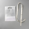 Rectangle Plastic Packaging Gift Bags with Hole Handle and Silk Ribbon ABAG-WH0044-61D-2