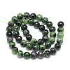 Natural Ruby in Zoisite Beads Strands G-S150-04-8mm-2