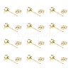 16Pcs Brass Stud Earring Findings KK-FS0001-56G-3