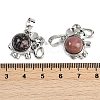 Natural Rhodonite Pendants G-I374-A-P02-3