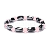 Round Natural Rose Quartz Stretch Bracelets BJEW-G072-3-3