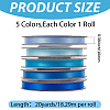 5 Rolls Single Face Polyester Satin Ribbon SRIB-CY0001-38A-2