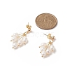 Natural Pearl Beaded Cluster Earrings EJEW-JE05211-2