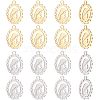 HOBBIESAY 16Pcs 2 Colors Stainless Steel Pendants FIND-HY0001-10-1