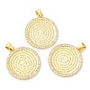 Brass with Cubic Zirconia Pendants KK-K332-16A-G-1