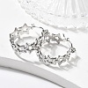 Non-Tarnish Hollow Star 304 Stainless Steel Hoop Earrings for Women STAS-A057-14P-2