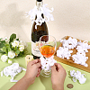16Pcs Flower Polyester Ornament DIY-HY0003-34D-3