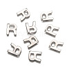 Tarnish Resistant 304 Stainless Steel Letter Charms STAS-O072-R-2