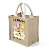 Jute Tote Bags Soft Cotton Handles Laminated Interior ABAG-F003-09B-3