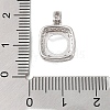 925 Sterling Silver Micro Pave Cubic Zirconia Pendant Setting STER-H113-04P-03-3