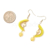 Natural Mashan Jade Dangle Earrings EJEW-MZ00544-02-4
