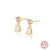 Cubic Zirconia Teardrop Dangle Stud Earrings SC9593-03-2