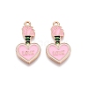 Valentine's Day Theme Alloy Enamel Pendants ENAM-T020-50F-02-1