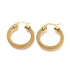 304 Stainless Steel Mesh Hoop Earrings EJEW-C501-12G-A-1