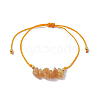 Natural Moonstone Braided Bead Bracelets BJEW-JB11155-09-1