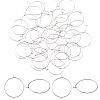 200pcs 316 Surgical Stainless Steel Hoop Earring Findings STAS-HS0001-26D-1