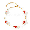 Bohemian Handmade Brass Bead Glass Bracelets HV6711-2-1