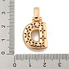 Brass Micro Pave Clear Cubic Zirconia Pendants KK-B099-01G-D-3