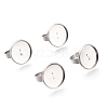 Tarnish Resistant Adjustable 304 Stainless Steel Finger Rings Components STAS-F149-18P-G-1