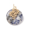 Natural Blue Spot Jasper Pendants G-E088-03G-01-1