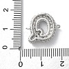 Brass Micro Pave Cubic Zirconia Letter Links KK-I717-04Q-P-3