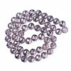 Electroplate Transparent Glass Beads Strands EGLA-N002-34A-C01-2