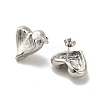 Heart Rack Plating Brass Stud Earrings EJEW-M240-05P-2