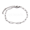 Tarnish Resistant 304 Stainless Steel Paperclip Chain Bracelet for Men Women BJEW-E031-03P-05-3