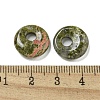 Natural Unakite Donut/Pi Disc Charms G-G142-02A-3