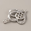 Alloy Rhinestone Hang Snap Base Big Pendants FIND-WH0150-16-2