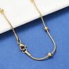 304 Stainless Steel Round Snake Chain Necklaces STAS-G244-88B-G-3