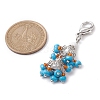 Glass Seed Bead Pendant Decorations HJEW-MZ00057-4