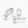 Brass Clip-on Earring Converters Findings KK-Q115-S-NF-2