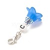 Frosted Flower Transparent Acrylic Pendant Decoration HJEW-JM00628-03-5