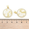 Brass Micro Pave Clear Cubic Zirconia Pendants KK-L213-010G-07-3