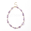 4Pcs 4 Style Natural Mixed Gemstone Chips & Pearl Beaded Necklaces Set for Women NJEW-JN04008-3