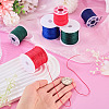 6Rolls 6 Colors Nylon Braided Cord NWIR-TA0001-46C-6
