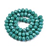 Electroplate Opaque Solid Color Glass Beads Strands EGLA-A044-P8mm-L31-3