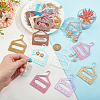   20Pcs 10 Colors 8-Hole Mini Glitter Acrylic Earring Hanger EDIS-PH0001-82-3